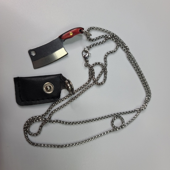 Stainless Steel Butcher Knife Hatchet Cleaver Wood - Picture 5 of 12